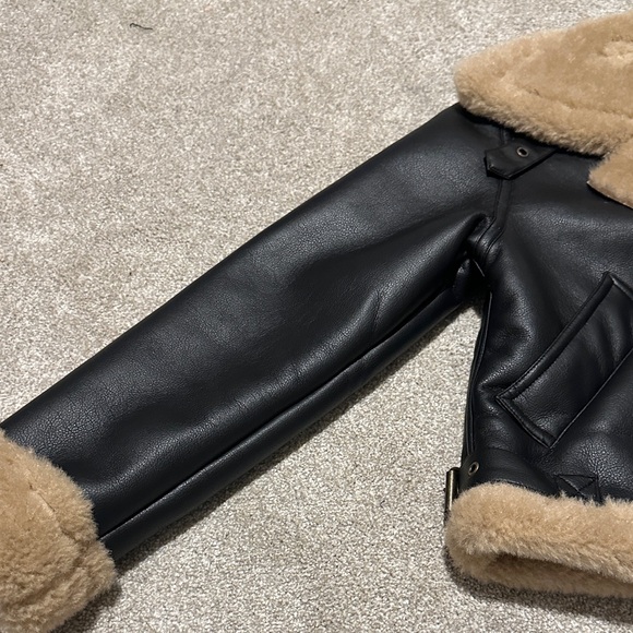 Jason Wu Black and Tan Leather Jacket - Picture 4 of 7